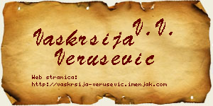 Vaskrsija Verušević vizit kartica